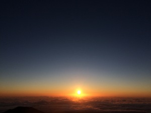 Sunrise from the summit of Mauna Kea