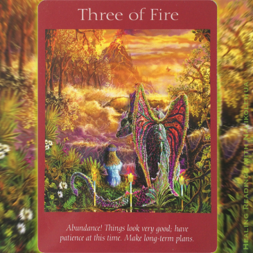 Three of Fire ~ Tarot Angel Cards